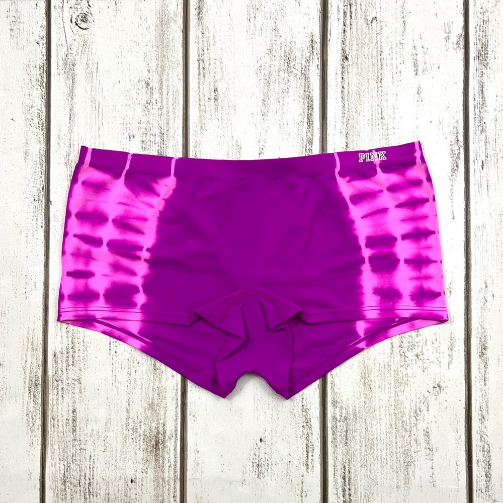 VS PINK Seamless No Show Yoga Tie Dye Boyshort Pantie Small Rare Vintage